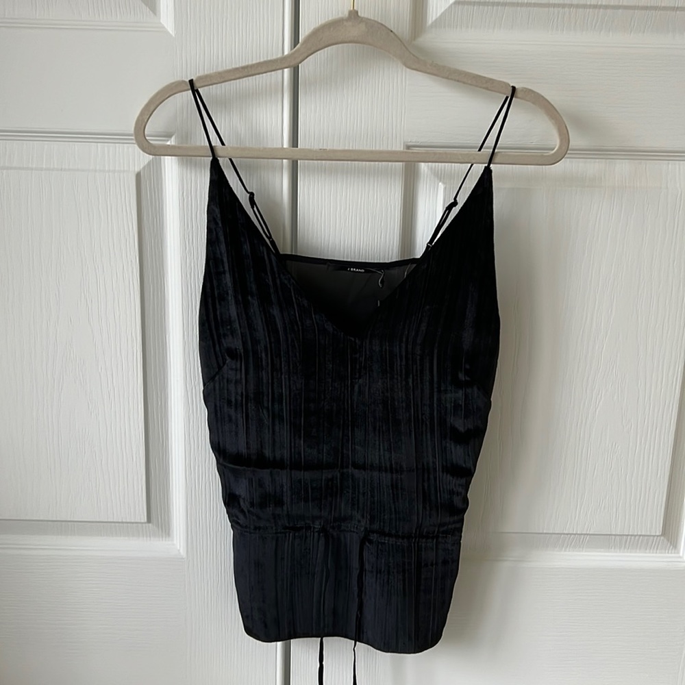J Brand Velvet Top- SMALL- BLACK-NWT